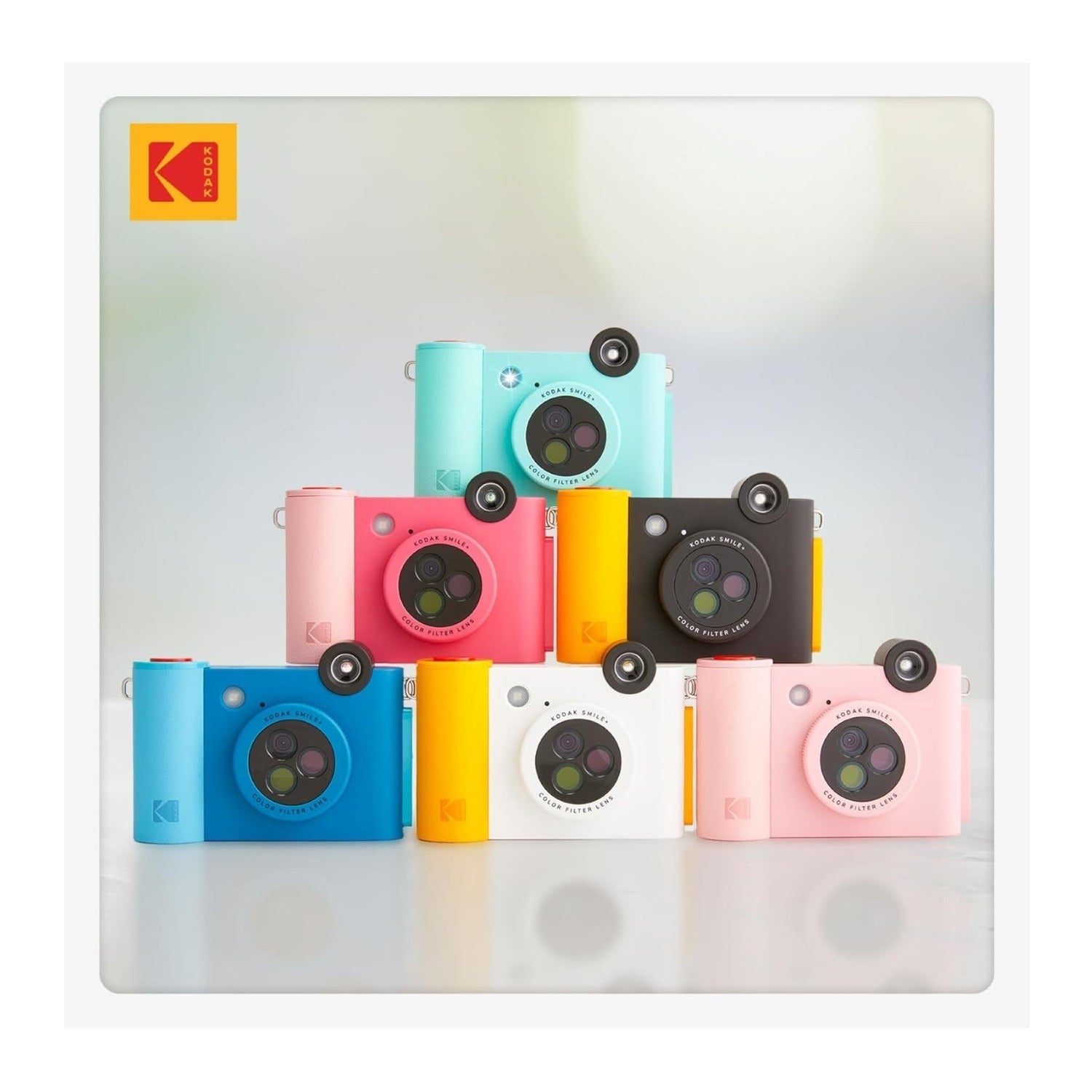 KODAK Smile+ Digital Instant Print Camera with Effect-changing Lens (Black)