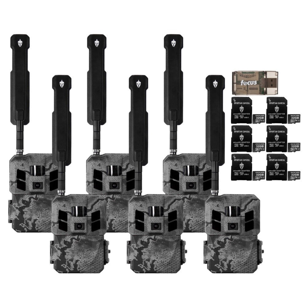 Spartan GoLive3 4G/LTE Multi-carrier Trail Camera (Areus Camo) 6-Pack Bundle