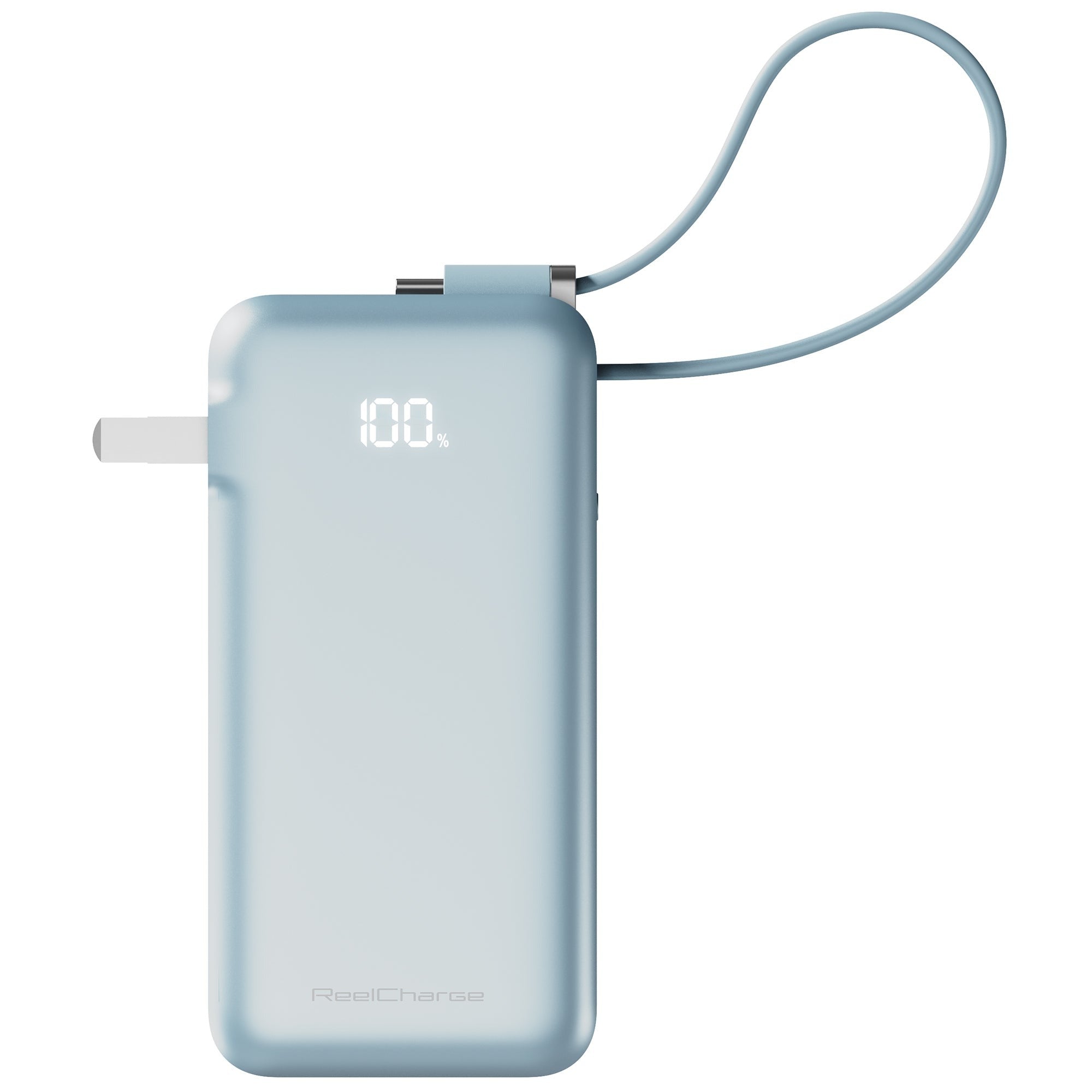 ReelCharge 10,000 mAh 65W Power Bank Flex (Cool Blue)