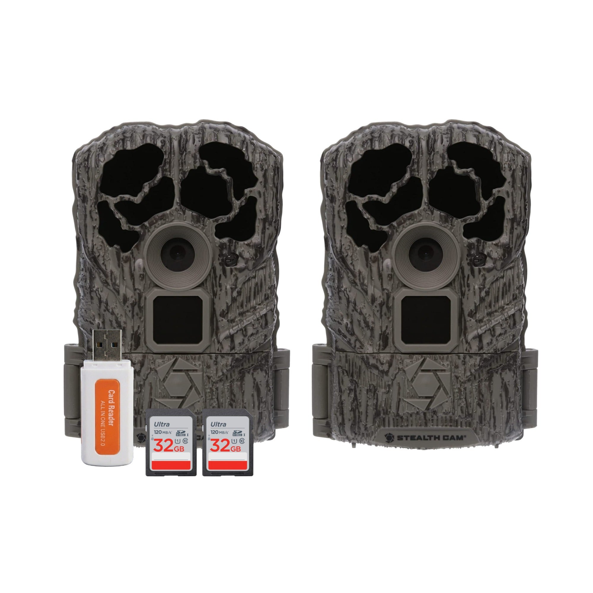 Stealth Cam Browtine 16MP Trail Camera Bundle with 32GB Memory Card and Card Reader (5 Items)