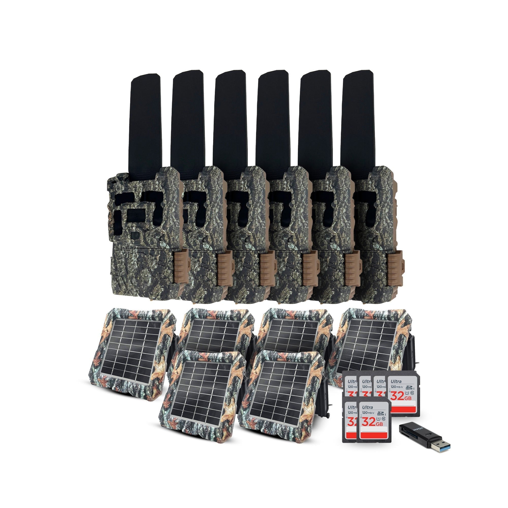 Browning Defender Wireless Pro Scout Max Trail Camera (6 Pack) with Accessories