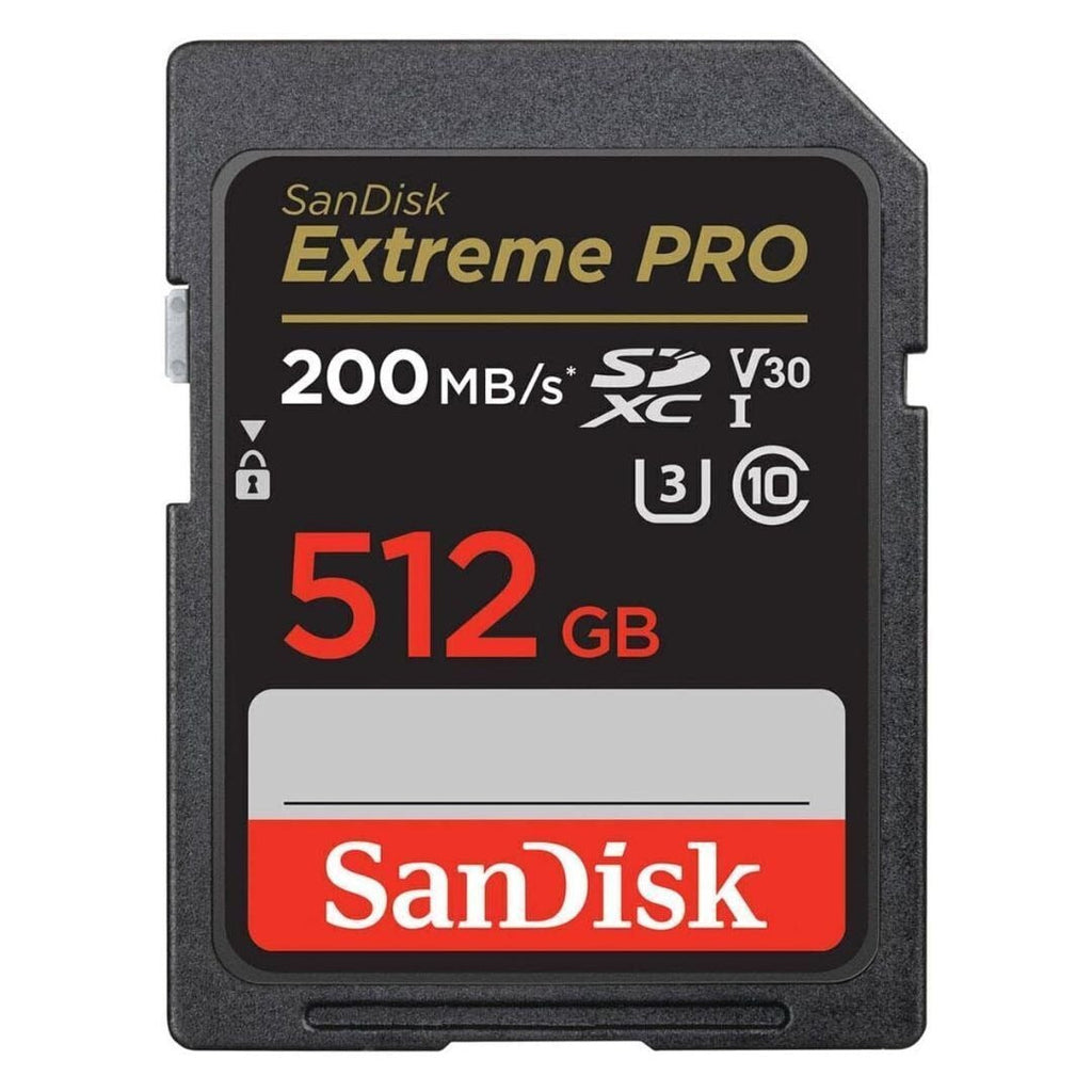 SanDisk Extreme Pro SDXC UHS-I Memory Card with 200MBPS Read and 140MBPS Write Speed (512GB, Black)