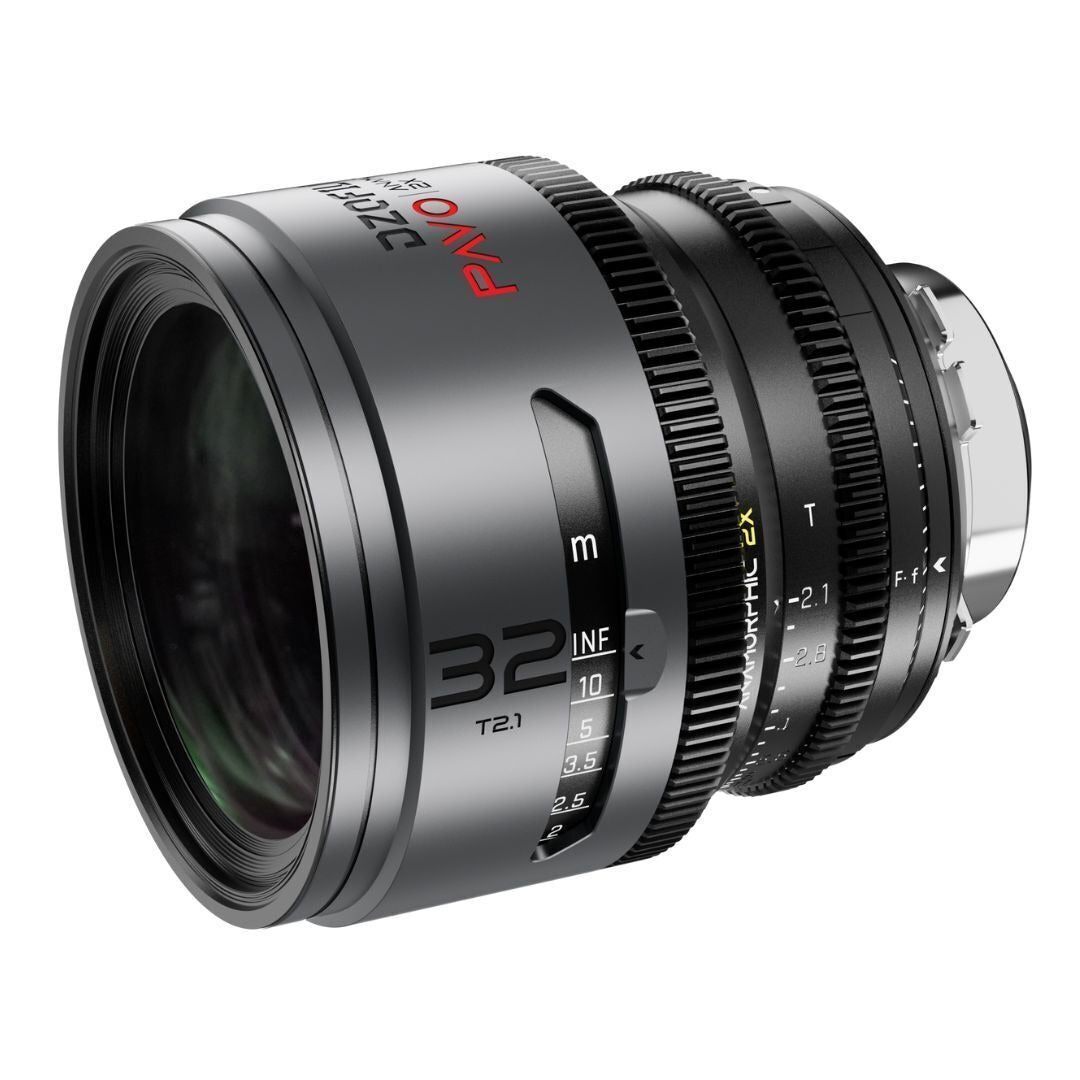 DZOFilm PAVO 32mm Anamorphic 2x T2.1 Neutral Coating PL or EF Mount Lens (Space Gray and Black)