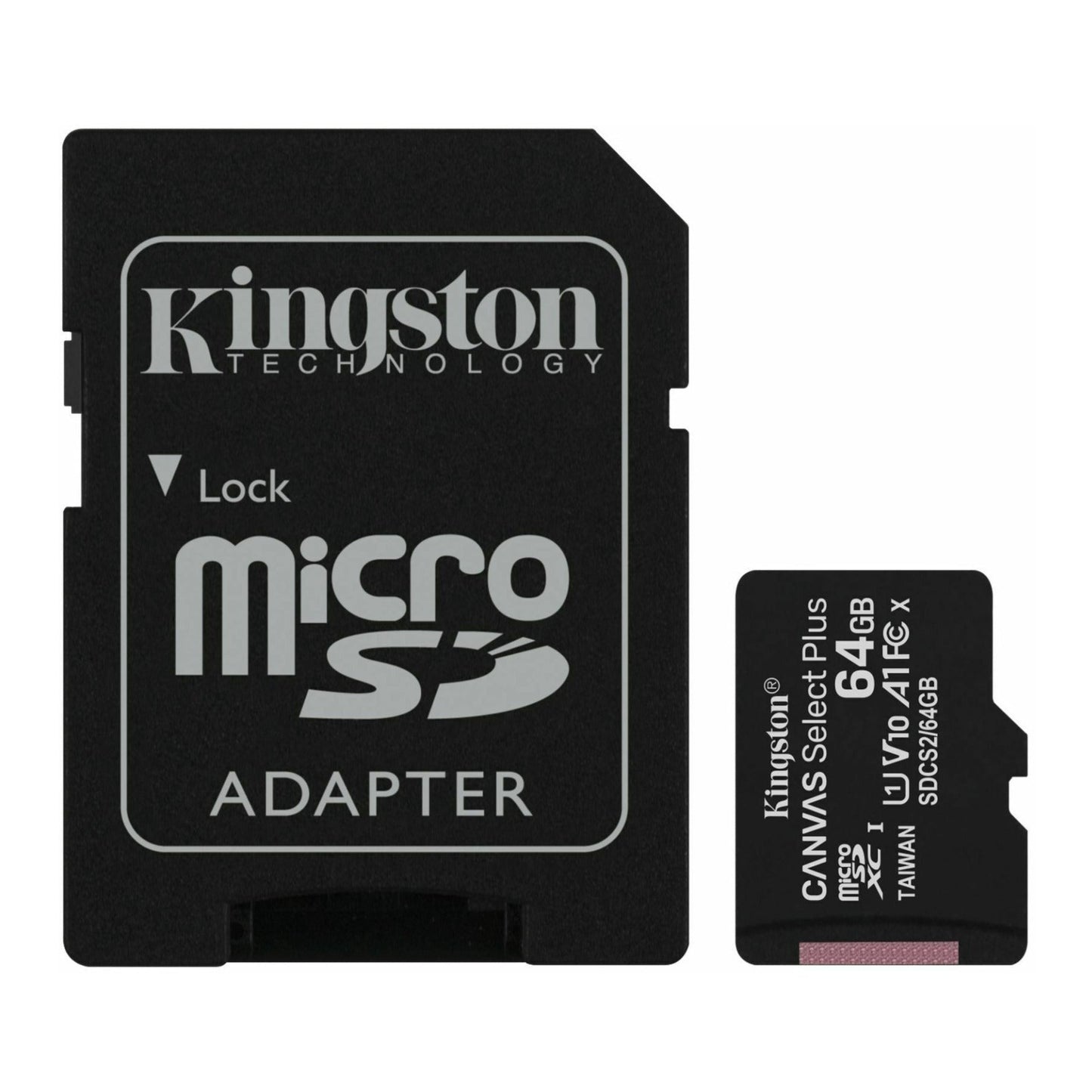 Kingston Canvas Select Plus 64GB UHS-I microSDXC Memory Card with SD Adapter
