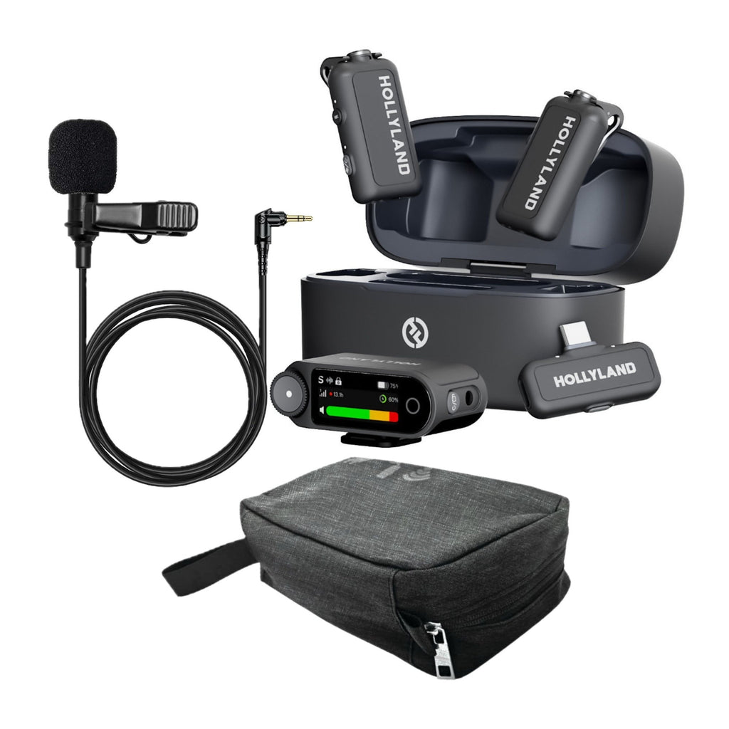 LARK MAX 2 Combo Wireless Microphone System (Space Gray) Bundle with Accessories