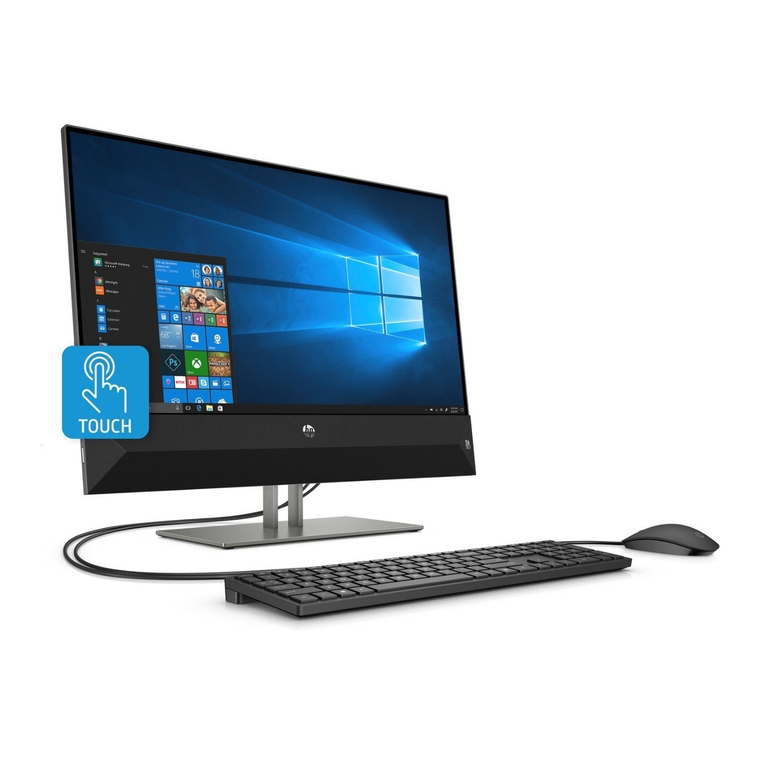 HP Pavilion 24-xa0032 23.8" FHD Touch All-in-One PC, Intel Core i5-9400T, 12GB RAM, 512GB SSD, Windows 10 (Certified Refurbished)