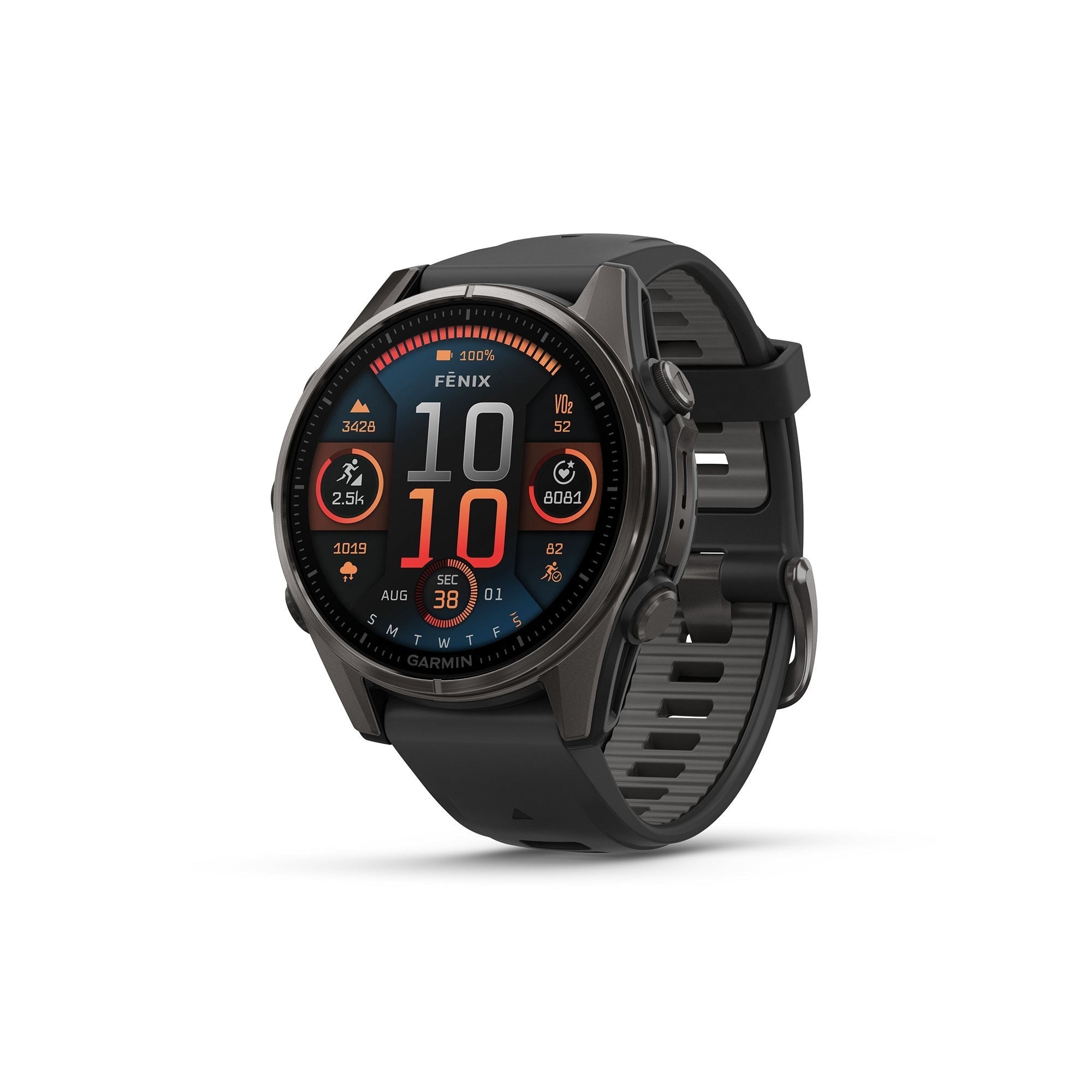 Garmin fēnix 8 AMOLED Sapphire GPS Smartwatch (43mm, Black/Pebble Gray) (Used)