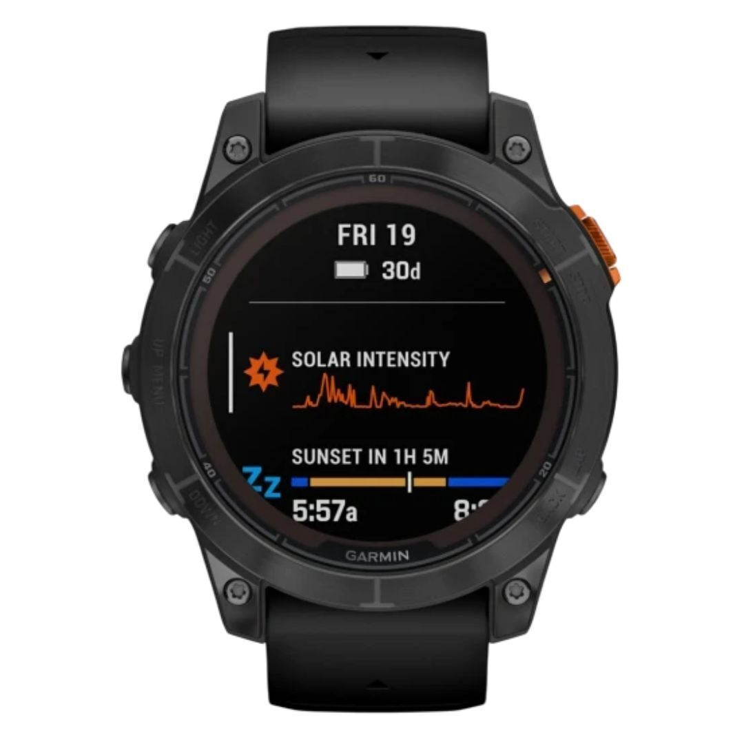 Garmin fenix 7 Pro 47mm Solar Edition Watch with Garmin Coach (Slate Gray with Black Band, No Wi-Fi)