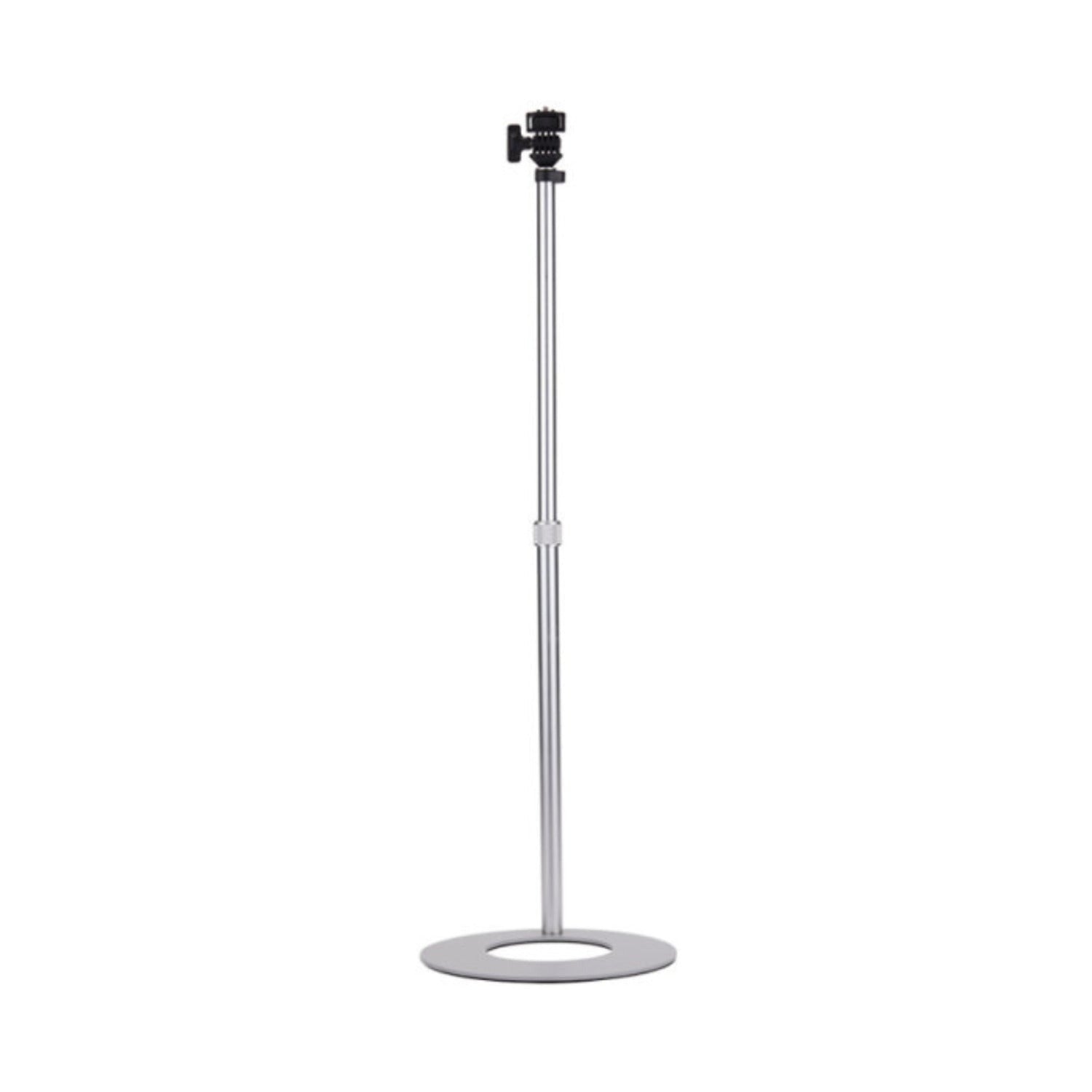 amaran Desk Stand with Steel Base and Adjustable Height and Tilt Angle (Silver)