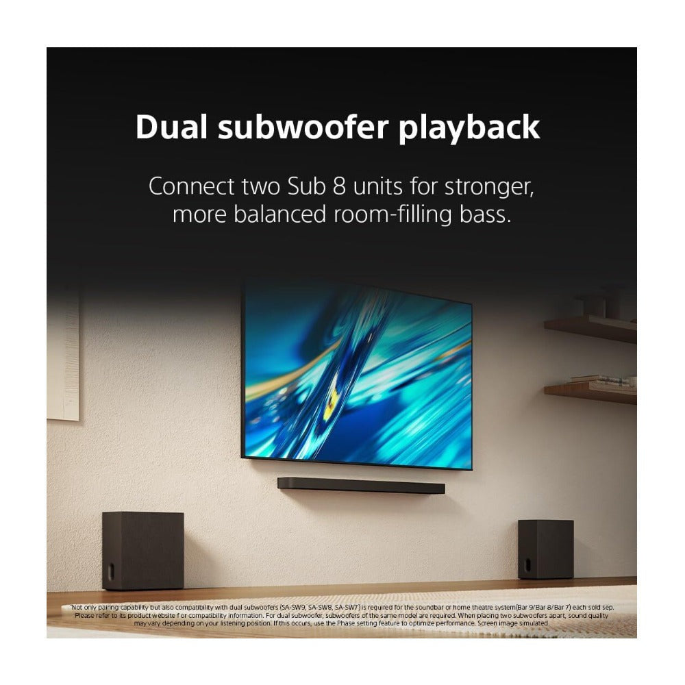 Sony BRAVIA Theater Sub 8 SA-SW8 Wireless Subwoofer for Soundbar (Black)