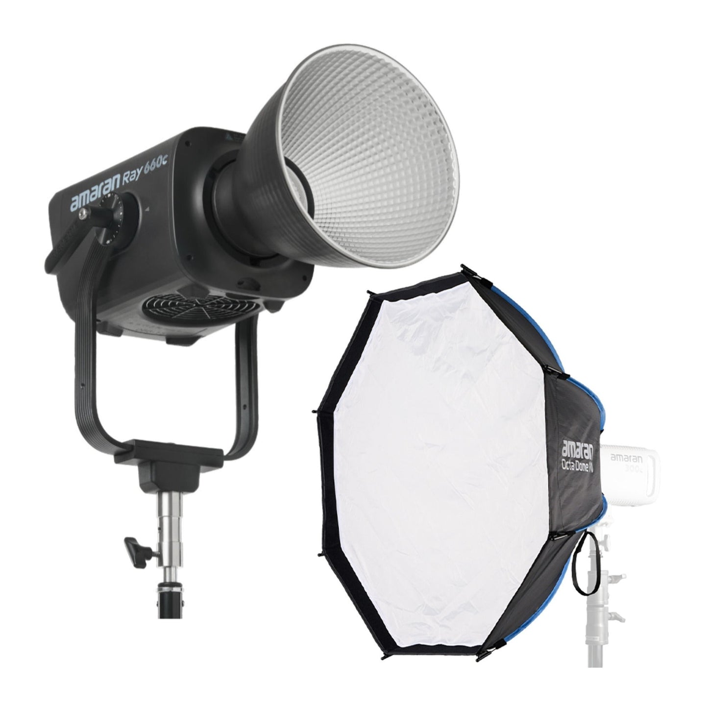 Amaran Ray 660W Full-Color COB Video Light with Octa Dome 90 Softbox Bundle