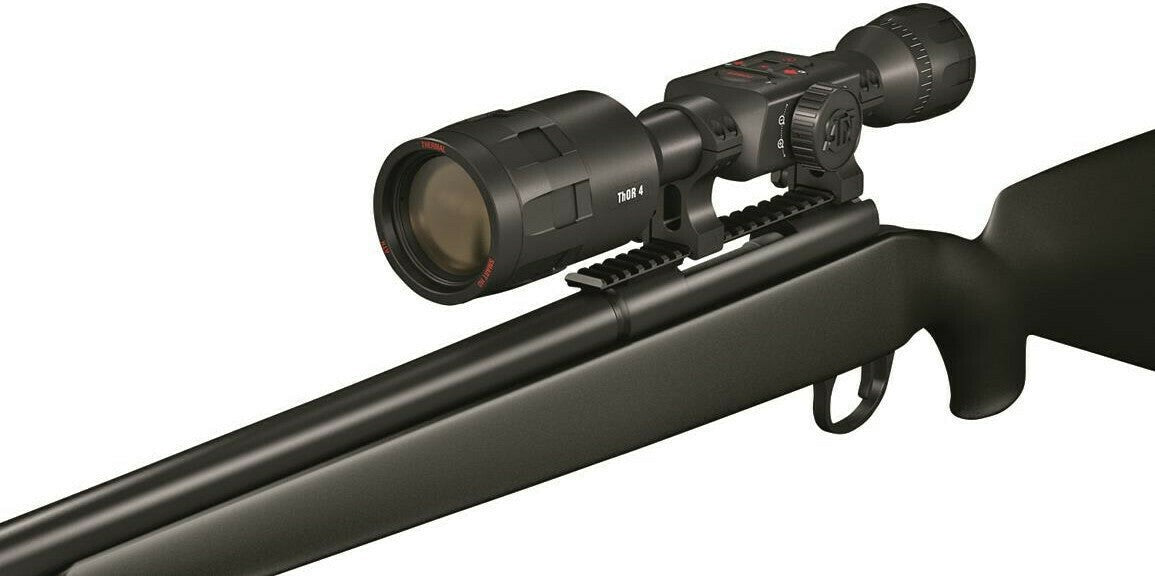 ATN Thor 4 384 x 288 1.25-5x Smart HD Thermal Rifle Scope and Dual Cantilever Scope Mount Bundle