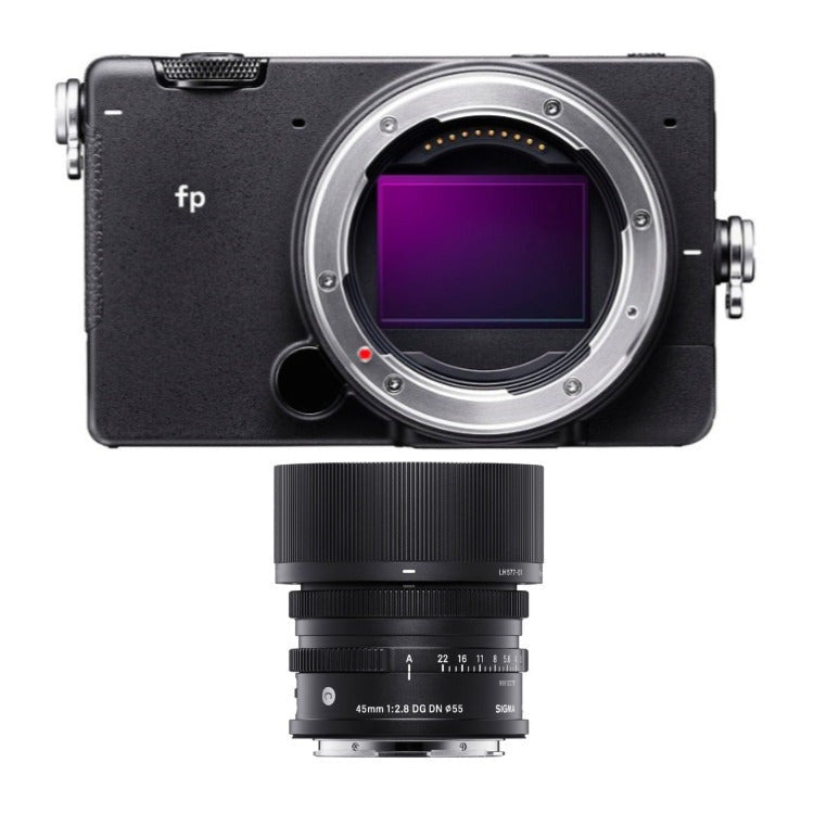 Sigma fp Mirrorless Camera with 45mm Lens & Sigma MC-21 Converter/Adapter Bundle