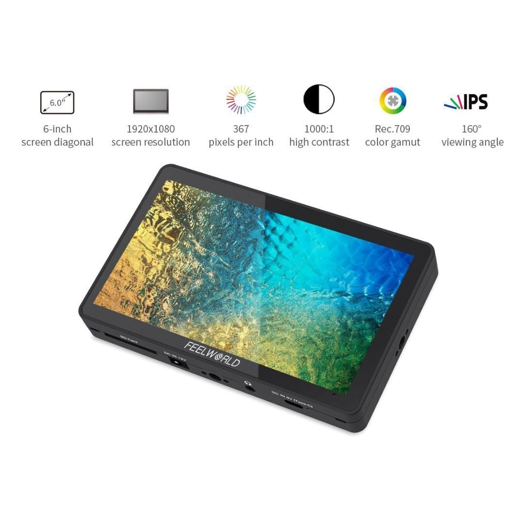 FeelWorld F6 Plus V2 6-Inch On-Camera Monitor with 4K Support