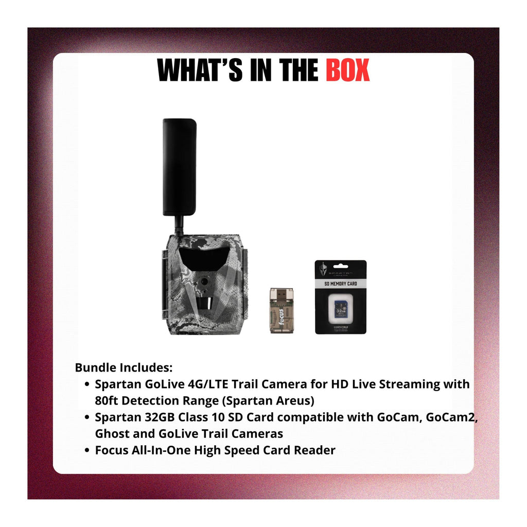Spartan GoLive 4G/LTE 1080p Trail Camera (Verizon) w/ Memory Card & Card Reader