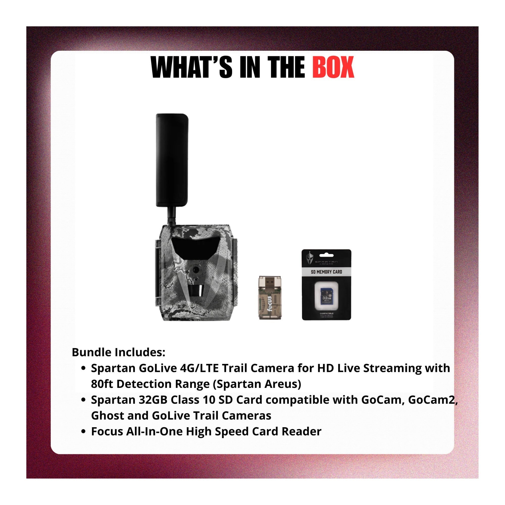 Spartan GoLive 4G/LTE 1080p Trail Camera (Verizon) w/ Memory Card & Card Reader