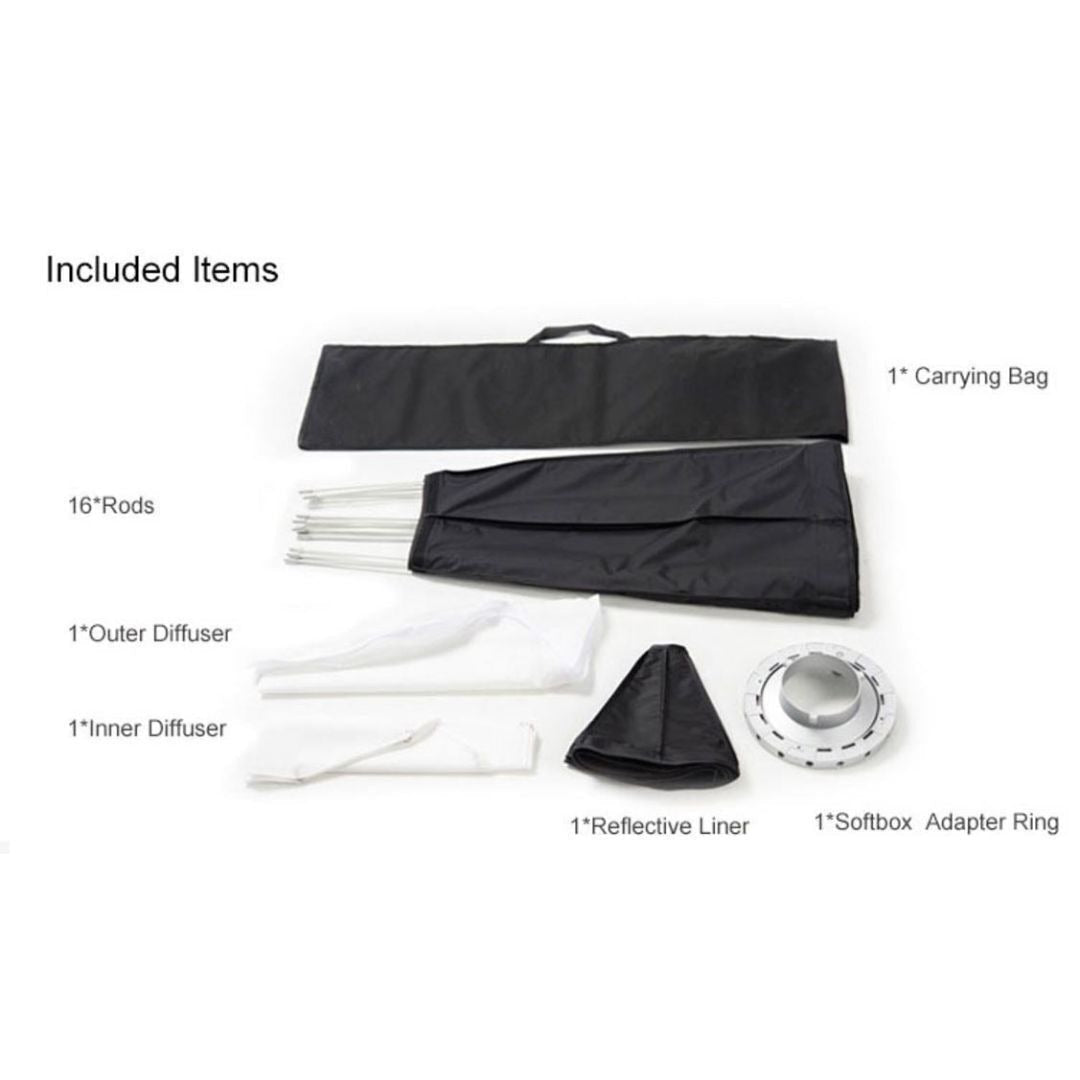 Godox P120L Light Version 47-Inch Portable and Easy To Install Parabolic Softbox with Bowens Mount