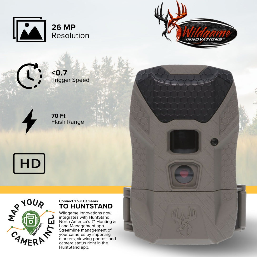 Wildgame Innovations Wraith 2.0 Lightsout Trail Camera with 40 Infrared LEDs (4-Pack) Bundle