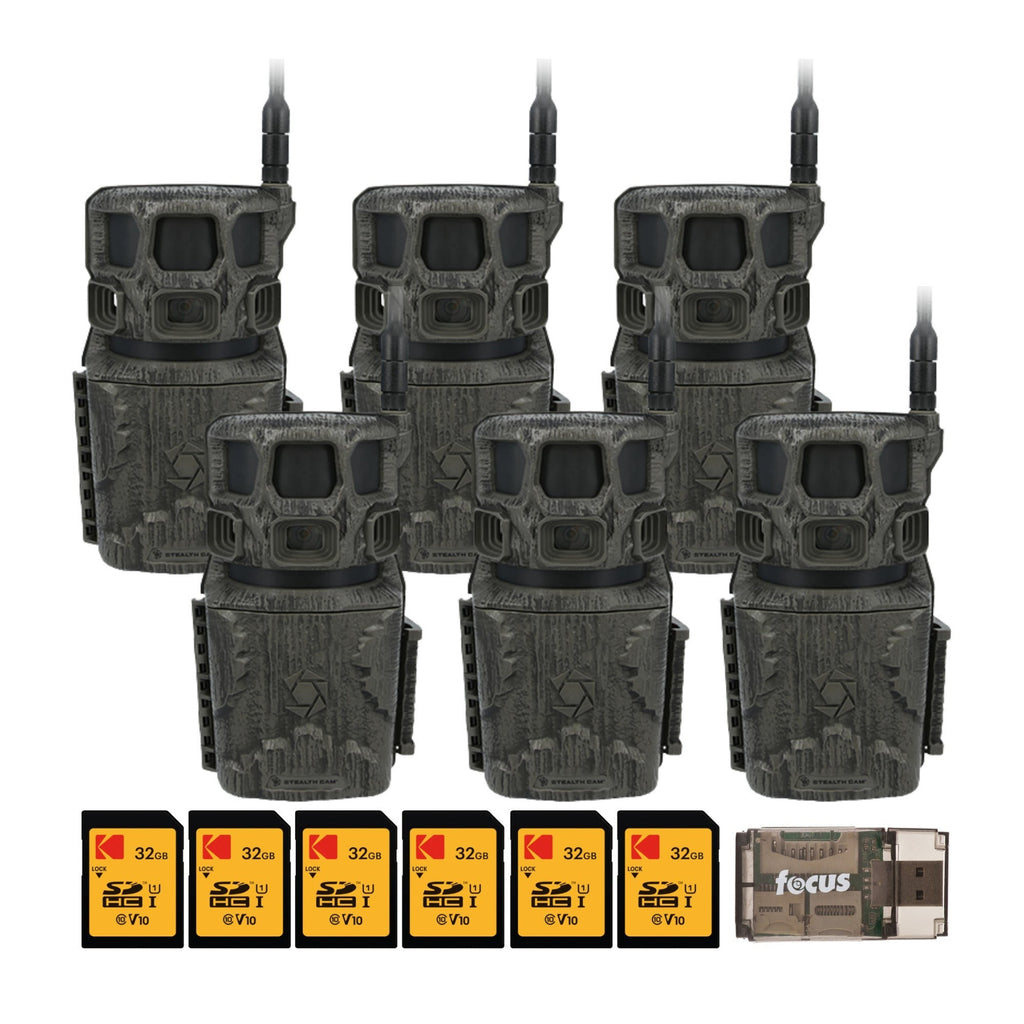Stealth Cam Revolver Pro 3.0 Trail Camera (6-Pack) Bundle with Memory Card
