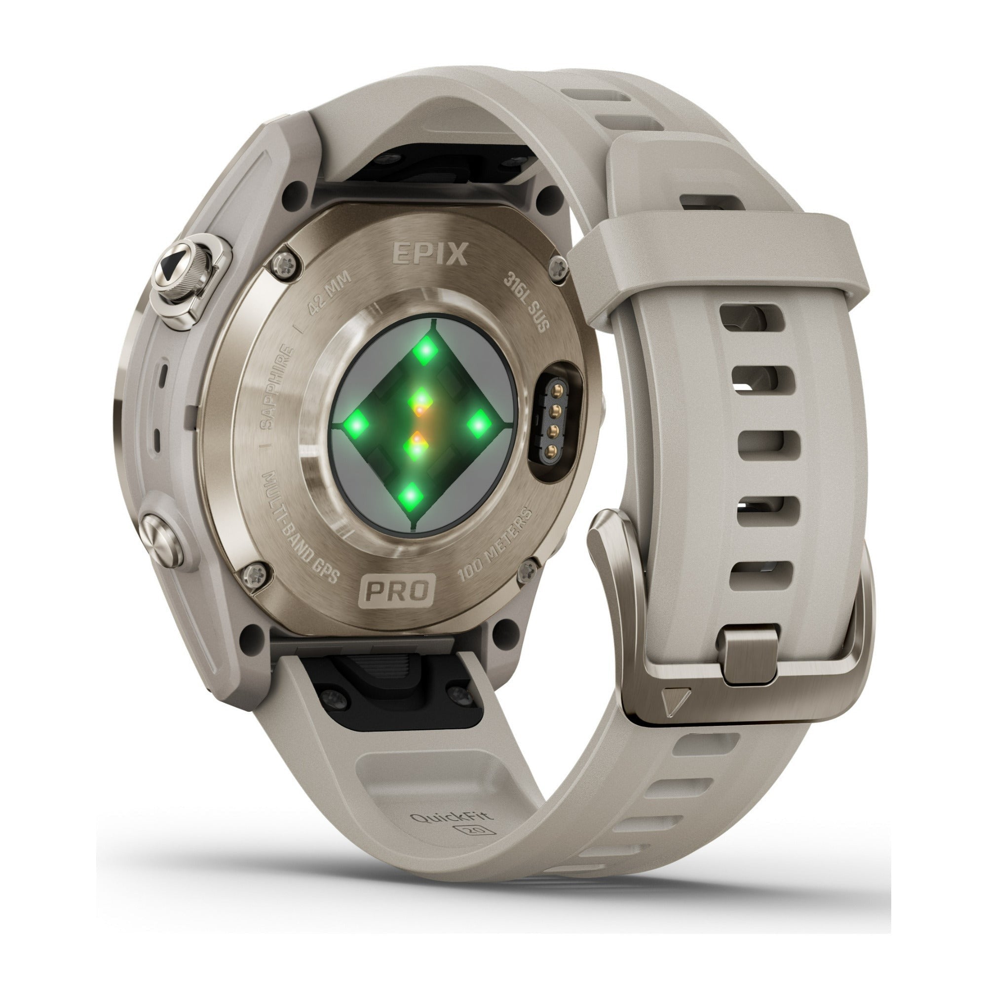 Garmin epix Pro Gen 2 Sapphire GPS Smartwatch (42mm, Soft Gold/Light Sand) (Used)