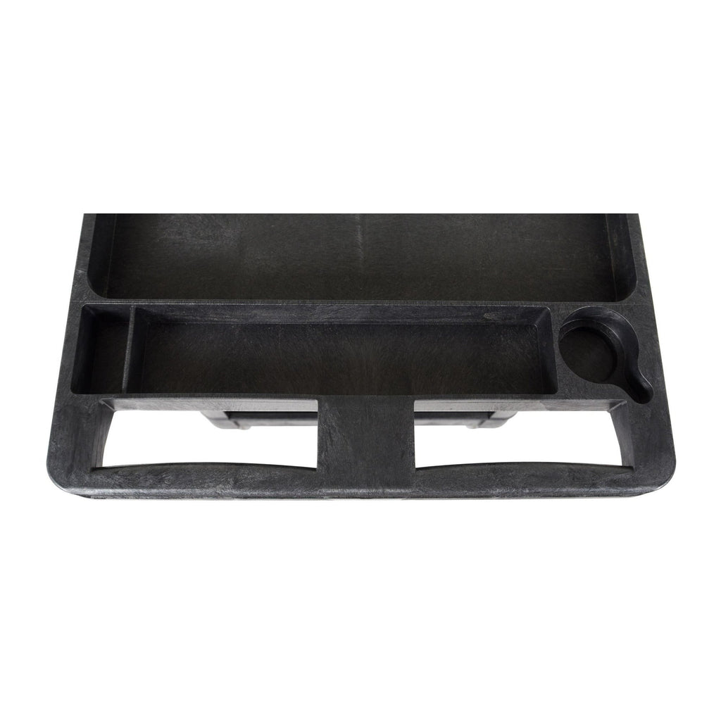 Luxor XLC11-B Two-Shelf Heavy Duty Utility Cart with Thermoplastic Resin Body (Black)