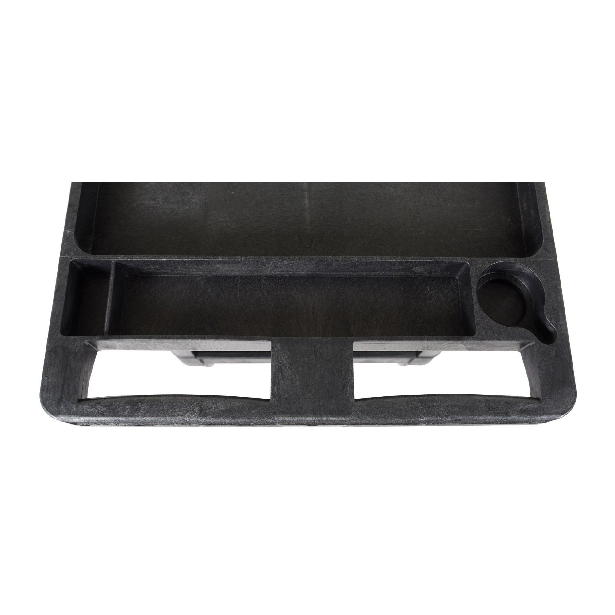 Luxor XLC11-B Two-Shelf Heavy Duty Utility Cart with Thermoplastic Resin Body (Black)