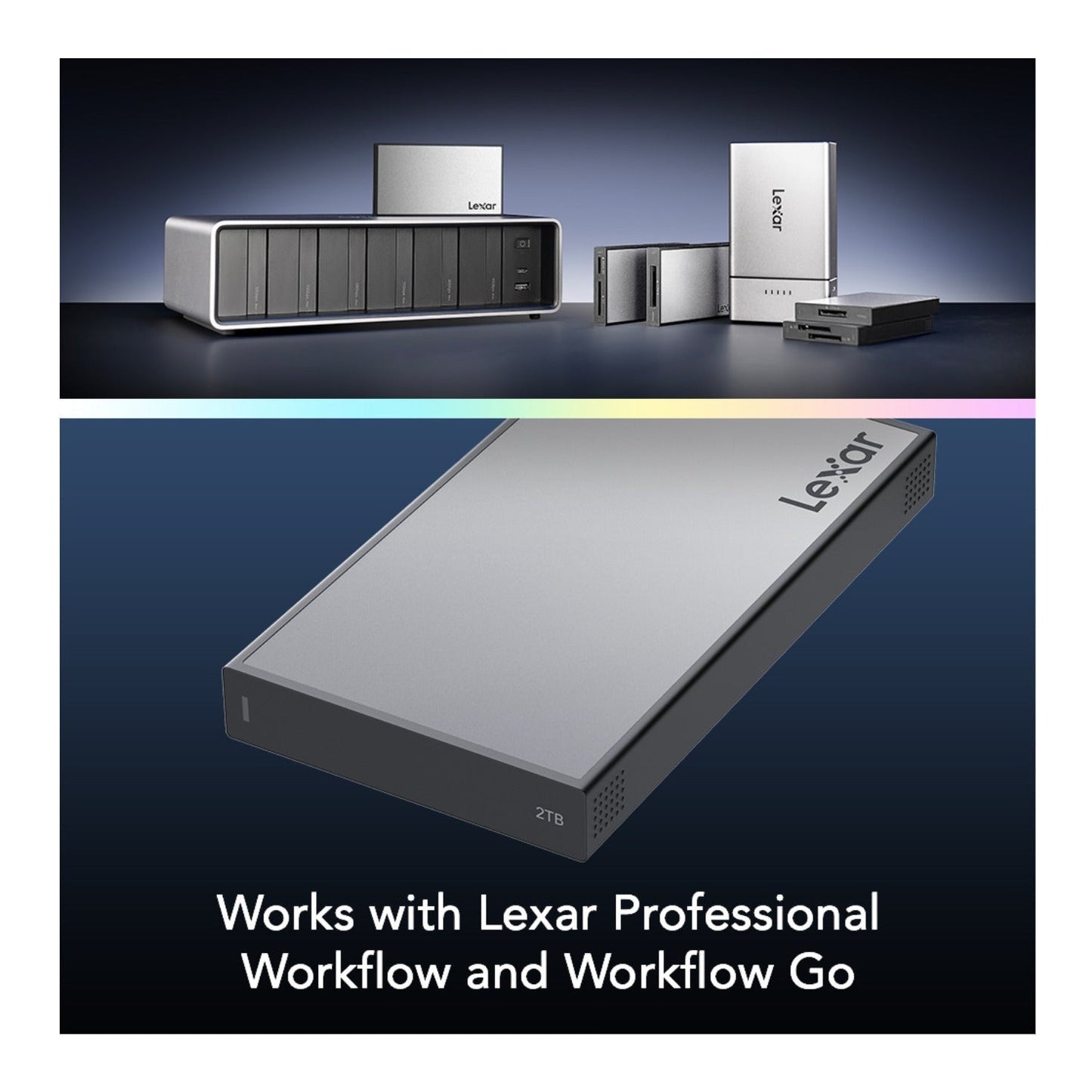 Lexar Professional Workflow Portable 4TB SSD - Aluminum Build, 68-Rated Up to 2000MB/s Read/Write