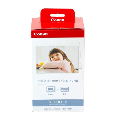 Canon KP-108IN Color Ink 108 Sheet 4x6 Paper Set (2-Pack) Bundle