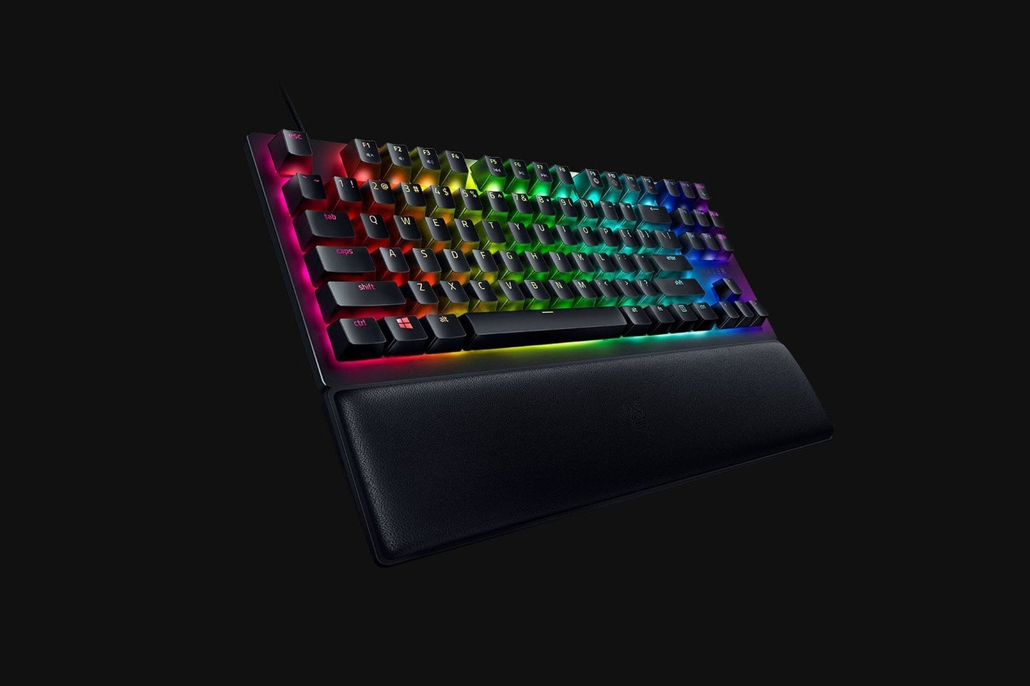 Razer Huntsman V2 Tenkeyless Red Linear Optical Switch US Layout Acoustics Gaming Keyboard (Black)