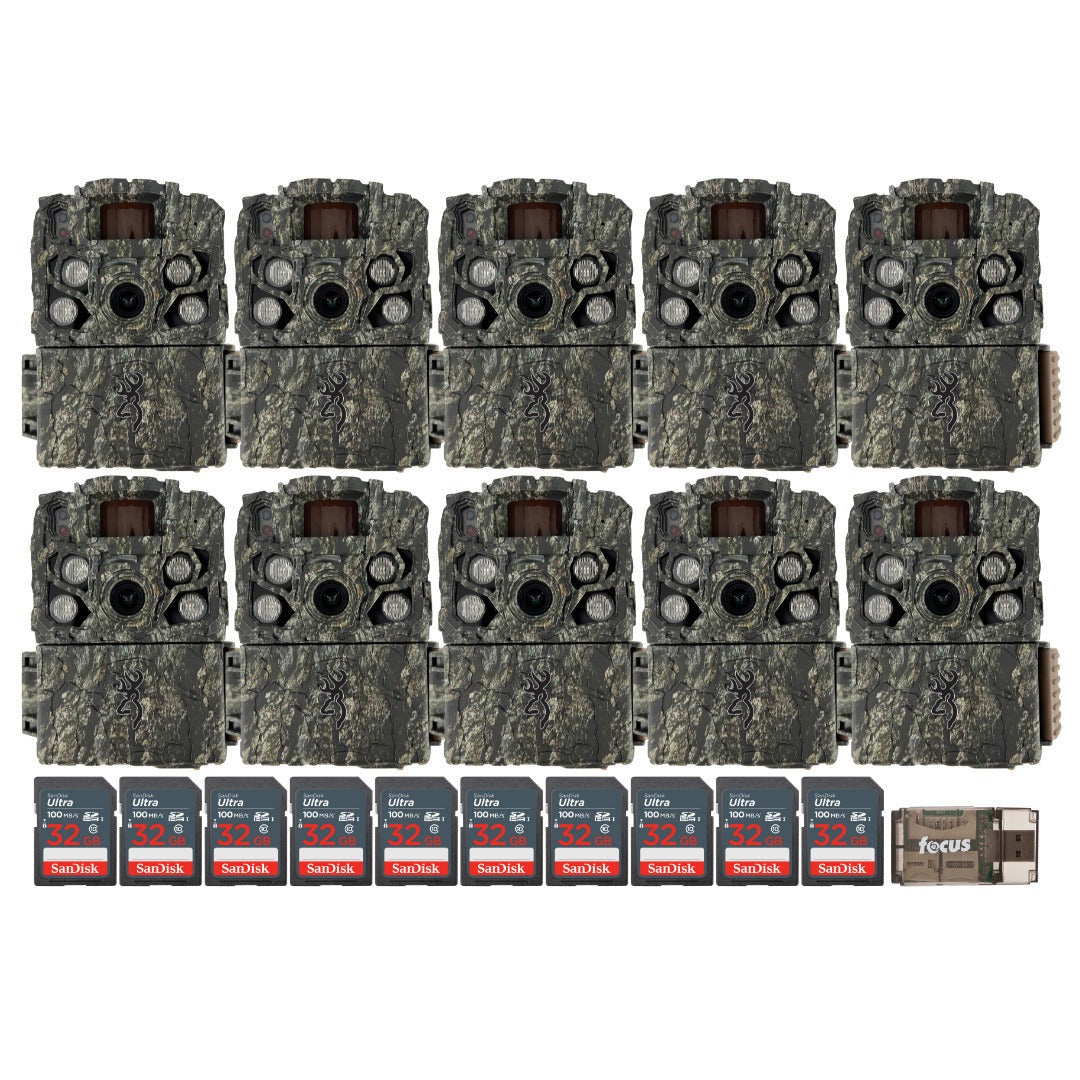 Browning Strike Force FHDR Trail Camera - 40MP Hunting Camera (10-Pack) Bundle