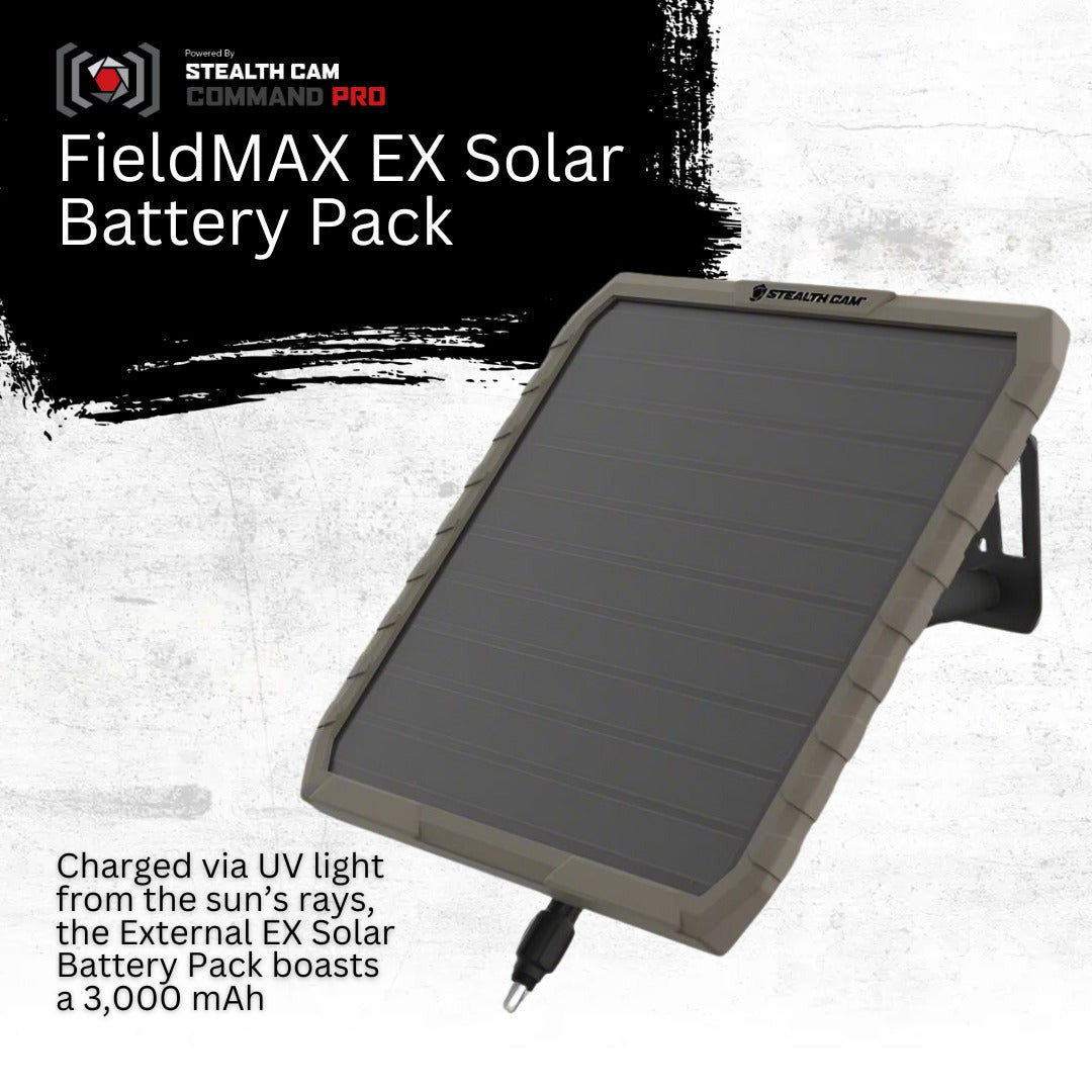 Stealth Cam FieldMax External EX 3000 mAh Solar Battery Pack with Solar Panel (4-Pack) Bundle