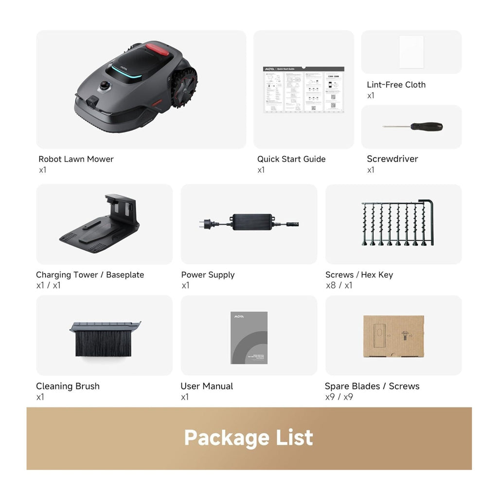 MOVA LiDAX Ultra 2000 Robot Lawn Mower - 360 3D LiDAR w/ AI Vision Auto-Mapping