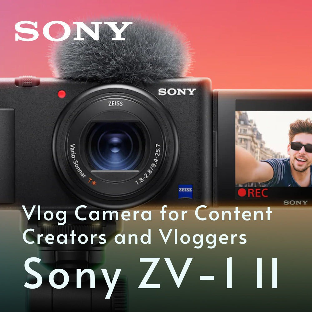 Sony ZV-1 II Vlog Camera (Black) with Vlogger Kit and Case Bundle