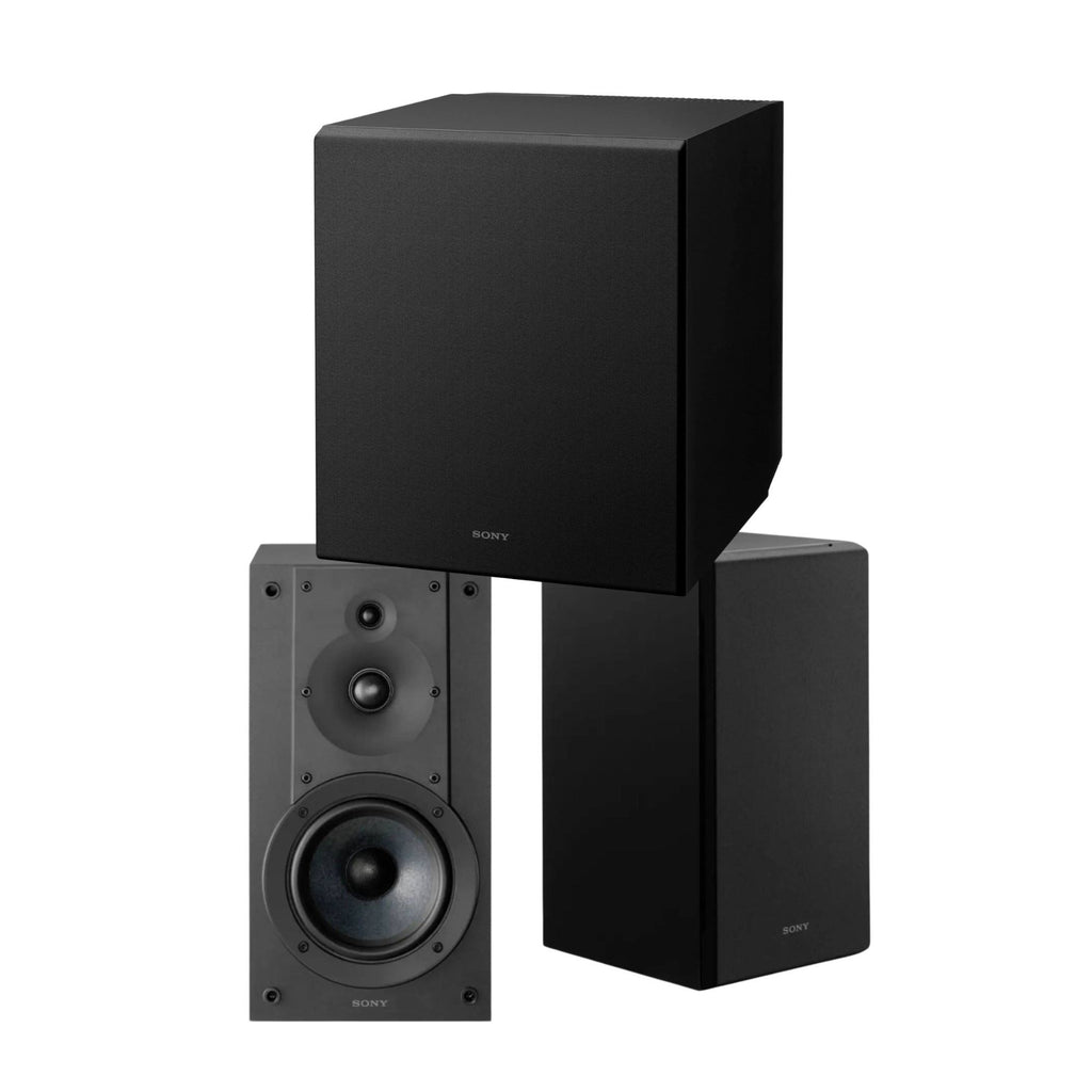 Sony SA-CS9M2 10-Inch Powered Active Subwoofer with Bookshelf Speakers Bundle