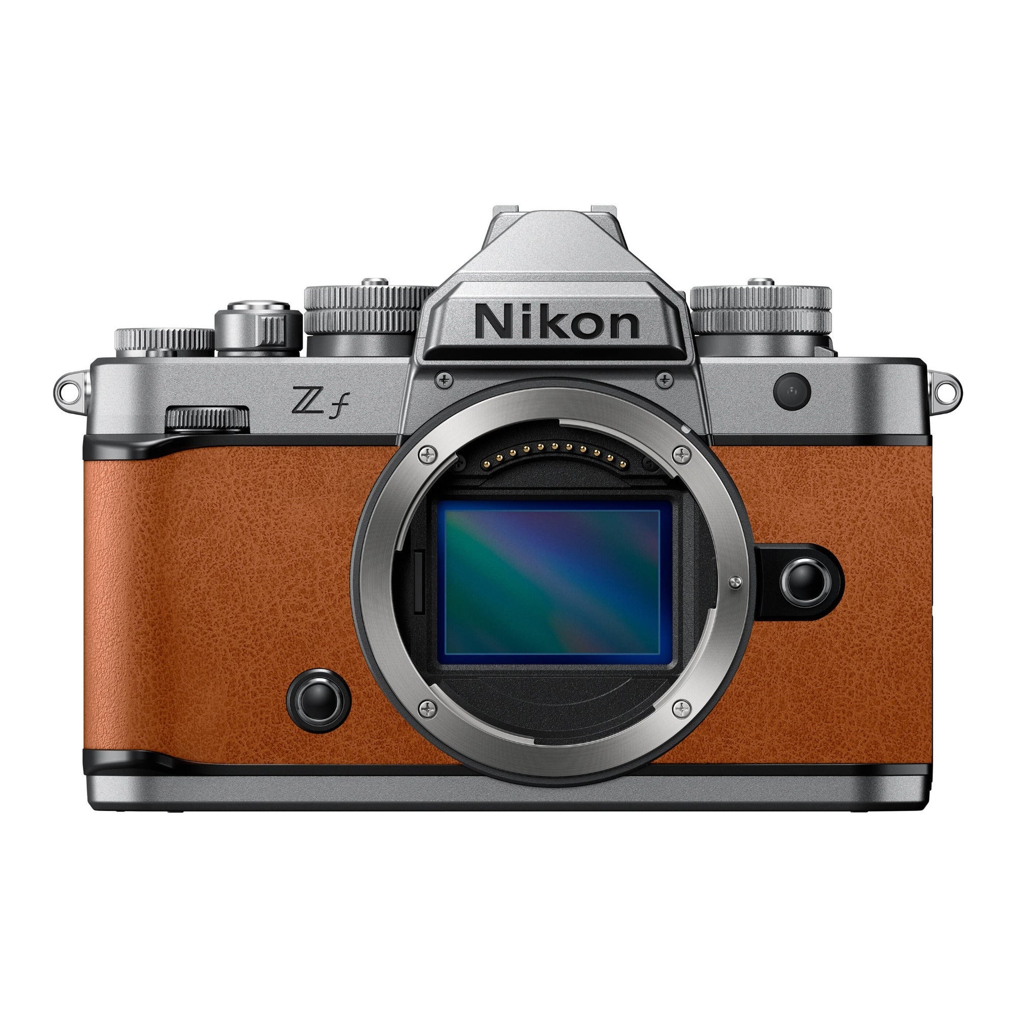 Nikon Zf Mirrorless Camera (Silver and Cognac Brown)