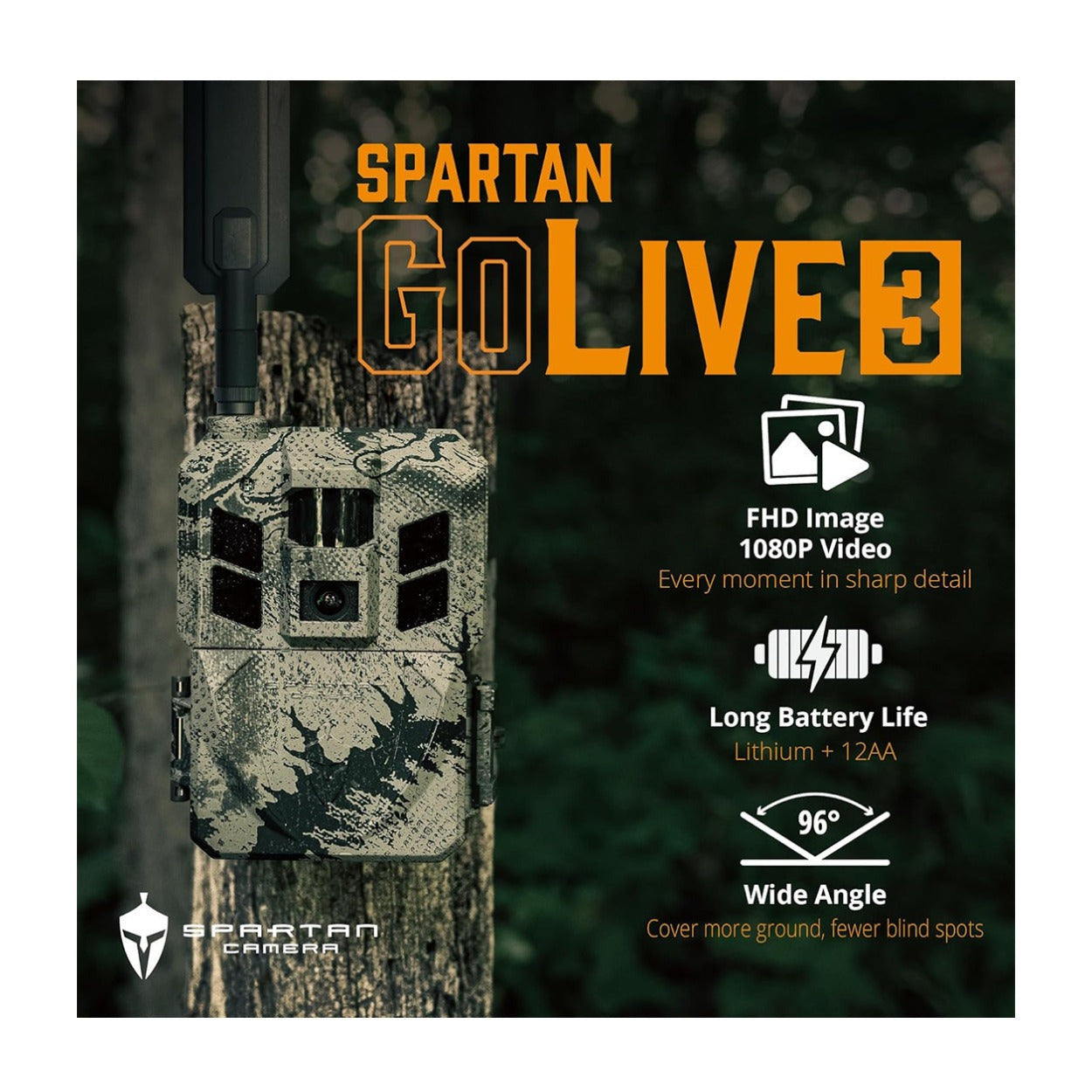 Spartan GoLive3 4G/LTE Multi-carrier Trail Camera (Areus Camo) 2-Pack Bundle