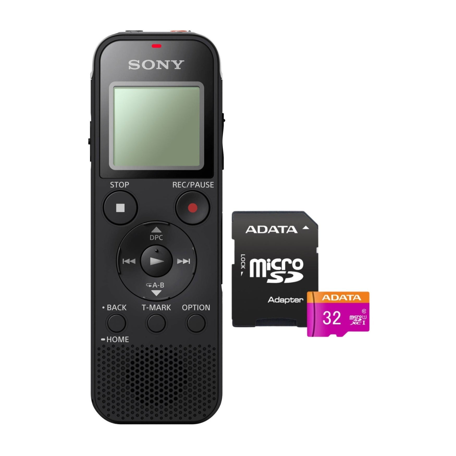 Sony Digital Voice Recorder with Built-in USB and 32GB Micro SD Card Bundle