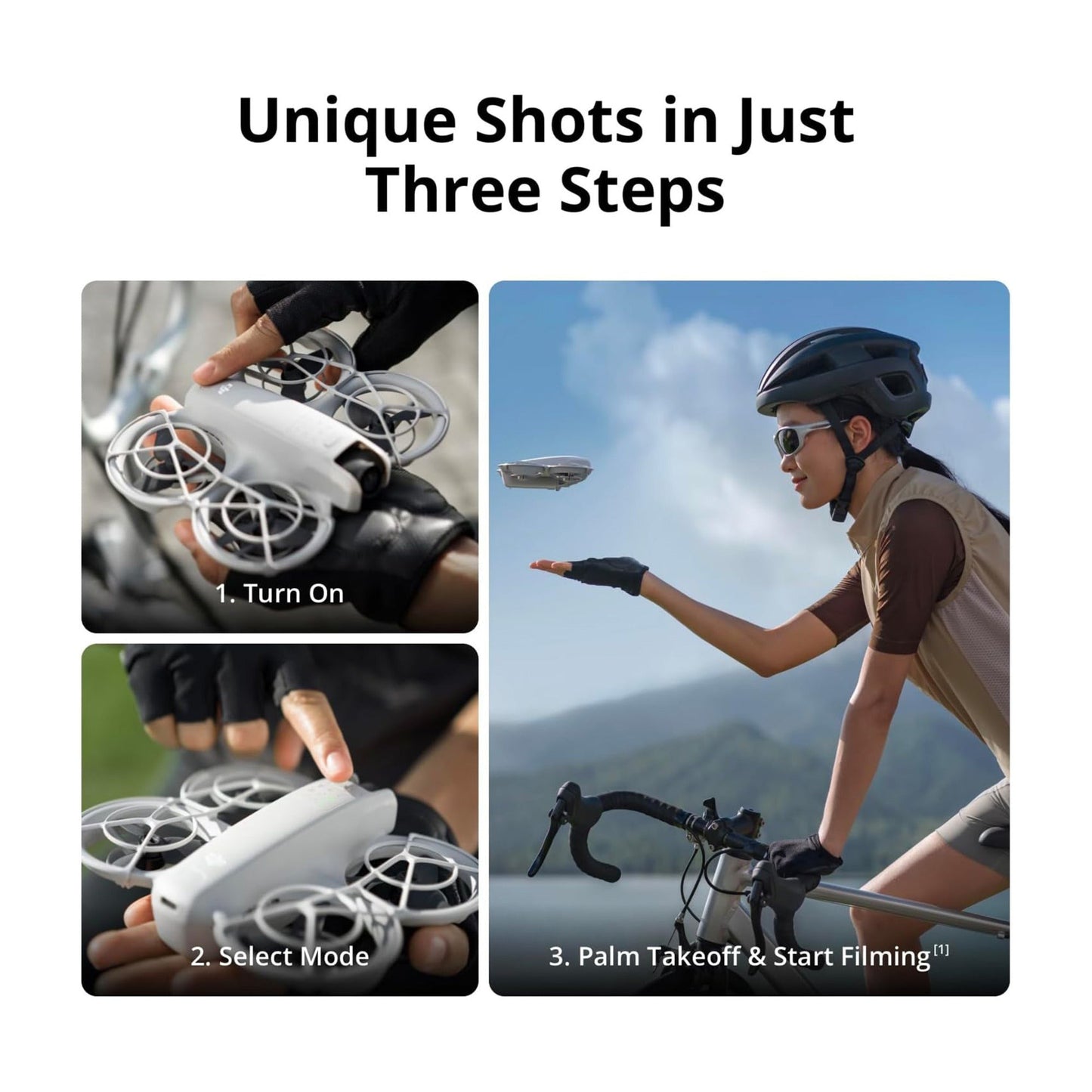 DJI Neo Palm-Sized Lightweight Drone Combo (No RC) with Care Refresh 2- Year Plan and Accessories