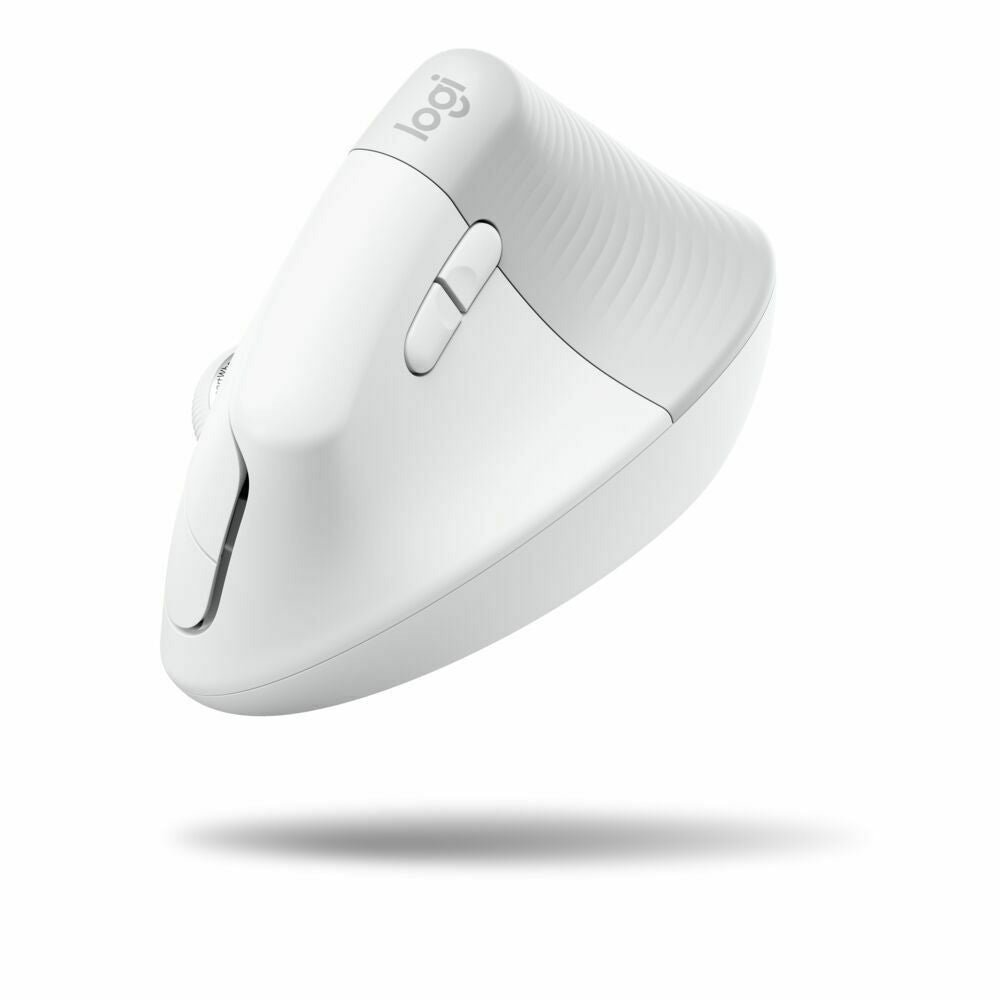 Logitech Lift Vertical Wireless Ergonomic Mouse (Pale Gray) and 4-Port USB 3.0