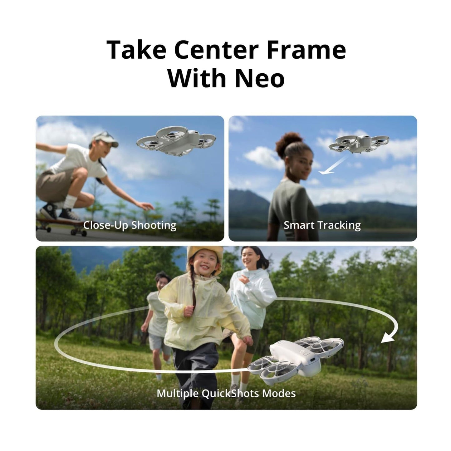 DJI Neo Palm Sized Lightweight Drone Combo with FPV Remote Controller 3 and Case