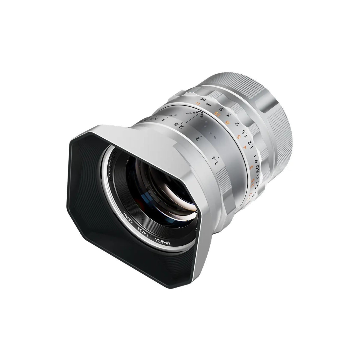 Thypoch Simera 35mm f/1.4 Prime Lens with Manual Focus and 49mm Filter Size (Canon RF Mount, Silver)