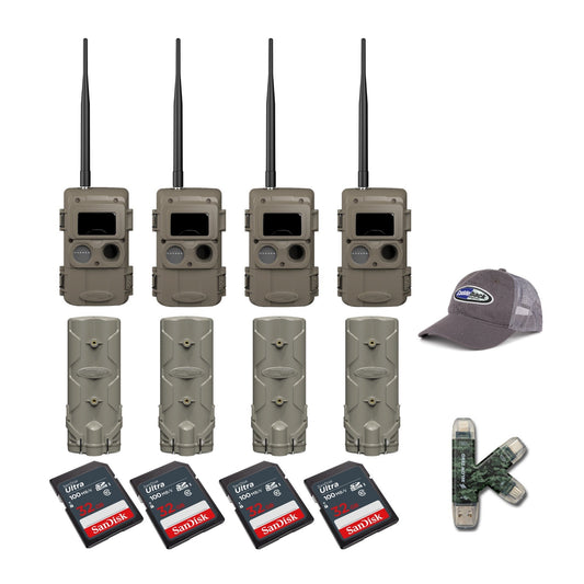 Cuddeback CuddeLink IR LED Camera (LL-2A) with PW-001 and Card (4-Pack)