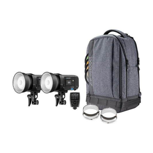 Westcott FJ250 Strobe 2-Light Backpack Kit with FJ-X3 M Multi-Brand Wireless Trigger