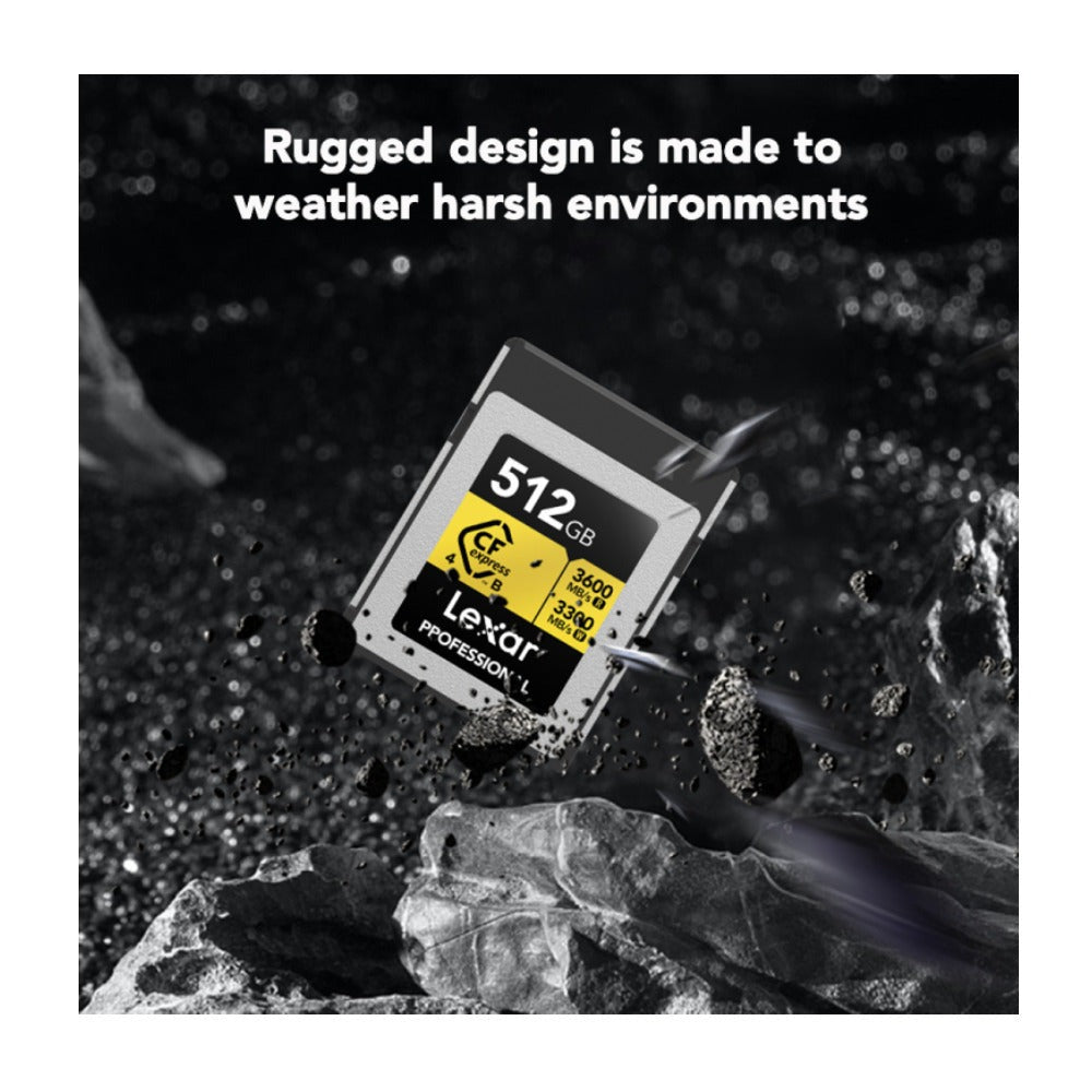 Lexar 512GB Professional GOLD CFexpress 4.0 Type B Memory Card