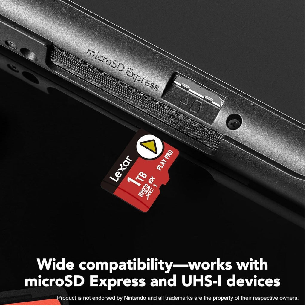 Lexar 1TB PLAY PRO Express Memory Card with 2-in-1 USB 3.0 Card Reader Bundle