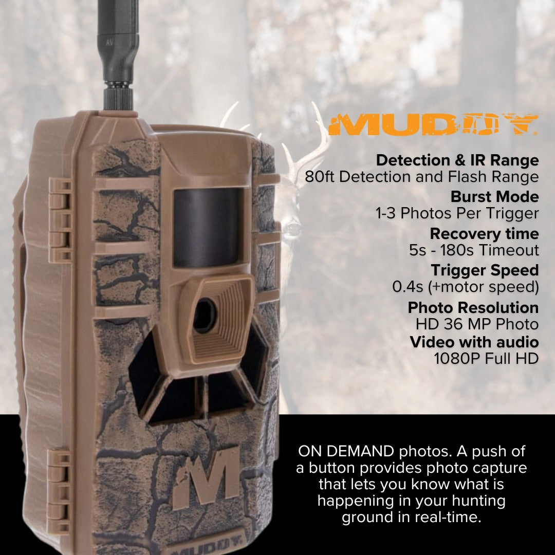 Muddy Matrix 36MP Imaging Cellular Trail Camera with On Demand Photo (Mud, 6-Pack) Bundle
