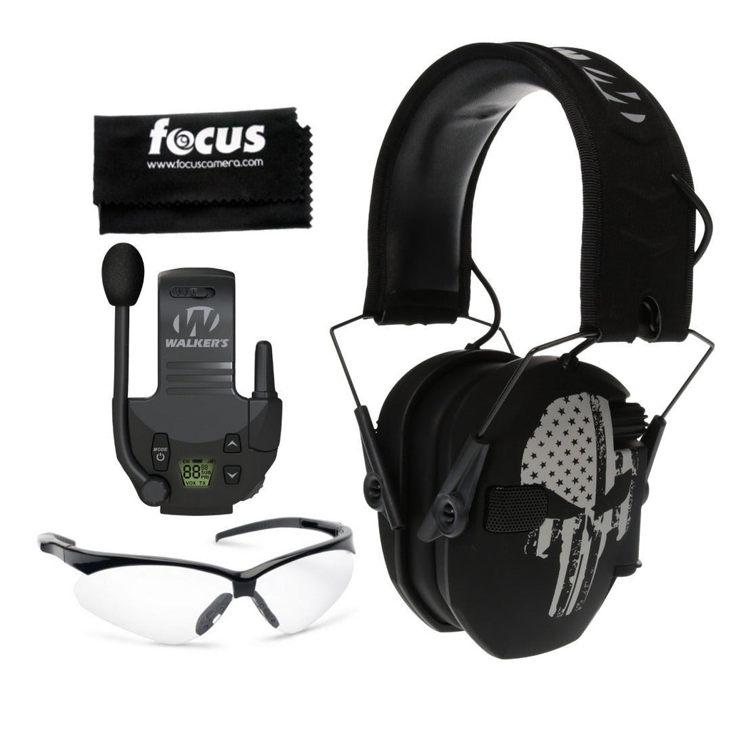 Walkers Razor Walkie Talkie Bundle with Ear Muffs and Accessories