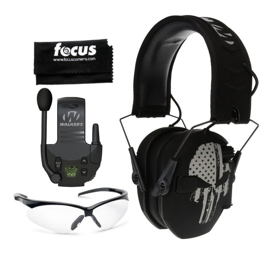 Walkers Razor Walkie Talkie Bundle with Ear Muffs and Accessories