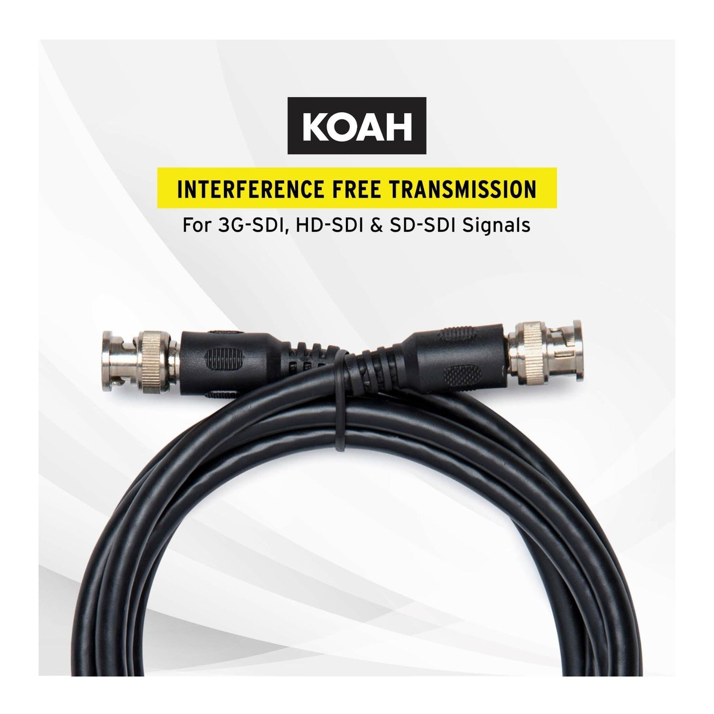 Koah Pro 3G-SDI BNC Male to BNC Male Video Cable, BNC - BNC Cable, 6 Feet Coaxial Cable
