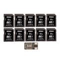 Koah Ultimate 32GB SDHC Memory Card Class10 U3 V30 (10-Pack) with Card Reader